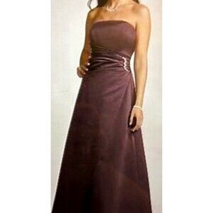 Prom Ring Dance Davids Bridal Brown Formal Gown Bridesmaid Dress 8567 NLA 10